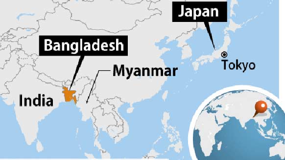 trio of Bangladesh, India, and Japan